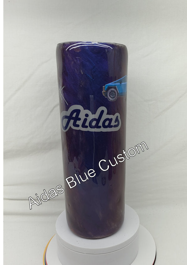 Unique Customized Aidas Blue Skinny Tumbler – 30 oz Insulated SS Tumbler