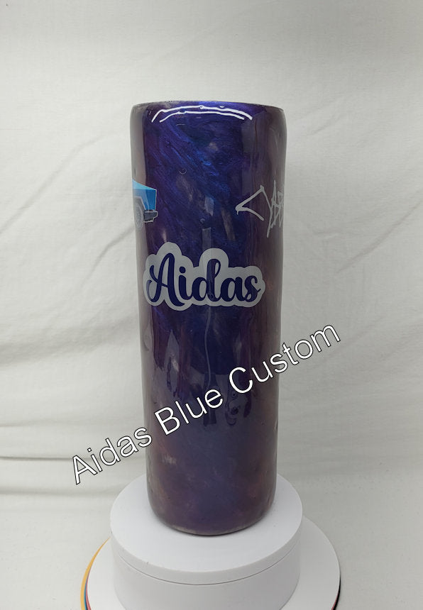 Unique Customized Aidas Blue Skinny Tumbler – 30 oz Insulated SS Tumbler