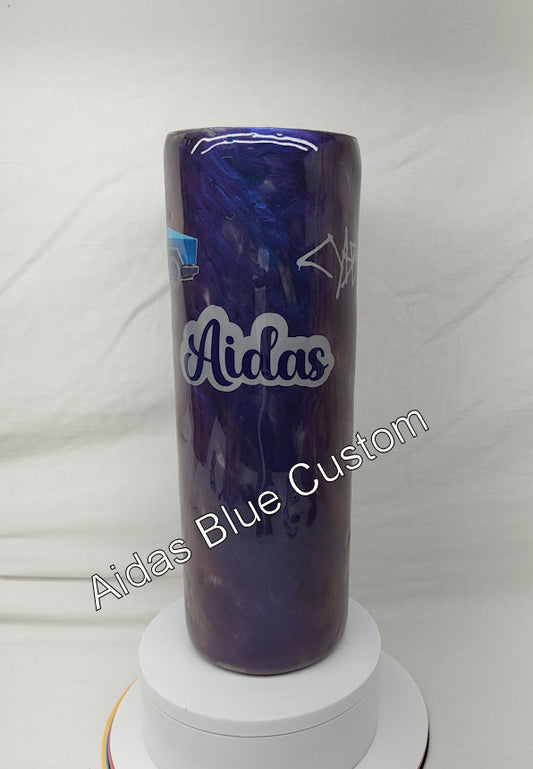 Unique Customized Aidas Blue Skinny Tumbler – 30 oz Insulated SS Tumbler