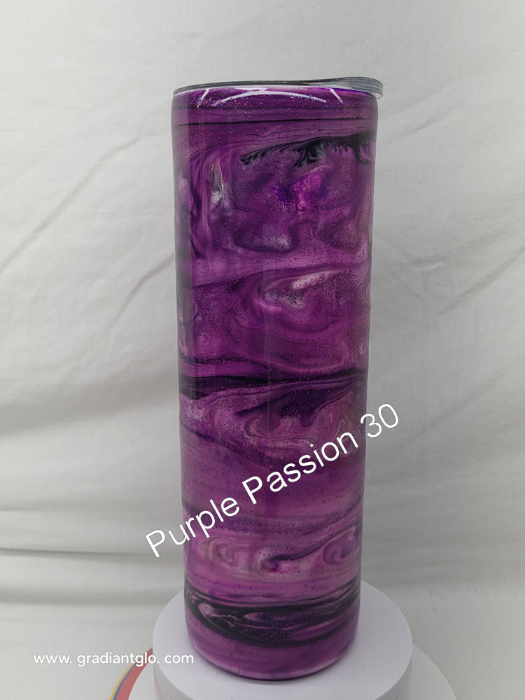 Unique Customized Purple Passion Skinny Tumbler – 30 oz Insulated SS Tumbler