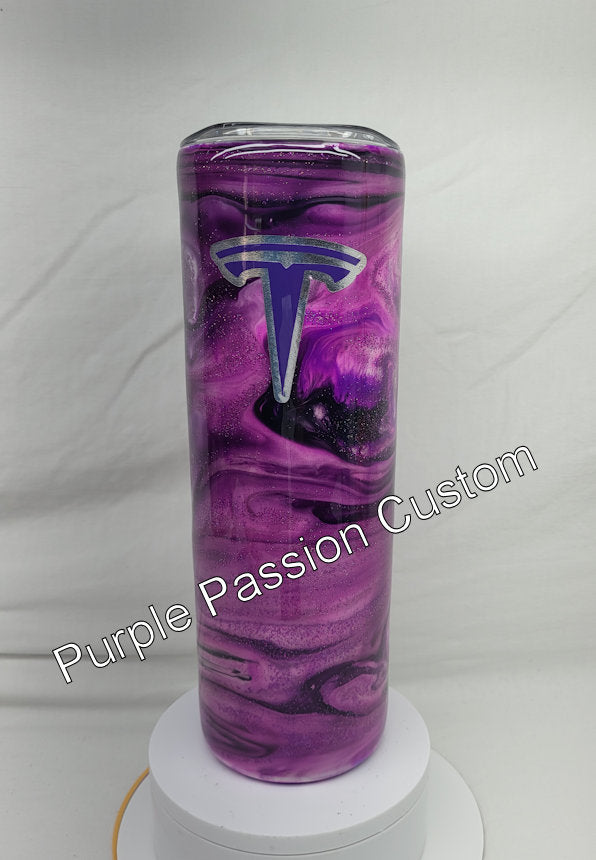 Unique Customized Purple Passion Skinny Tumbler – 30 oz Insulated SS Tumbler